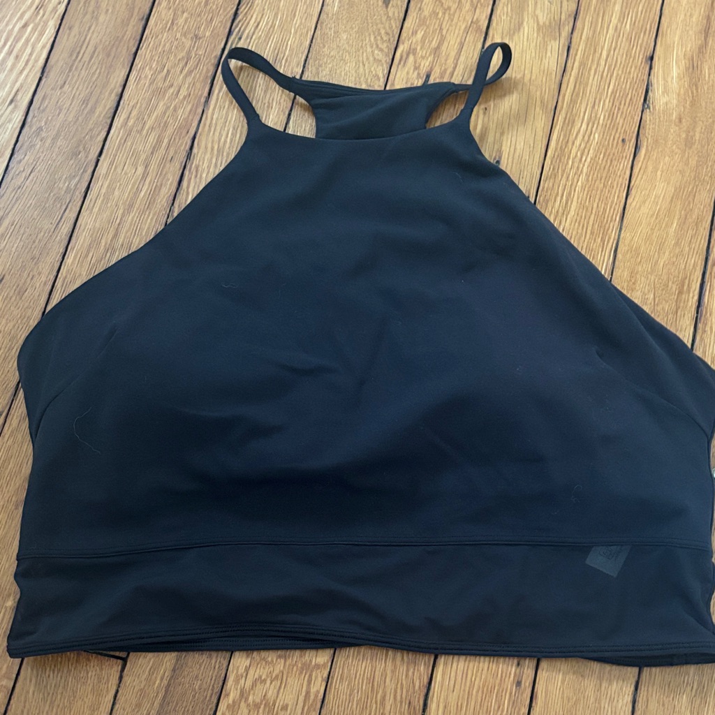 Lululemon Black Nulu High Neck Mesh Hem Tank Top Nwt